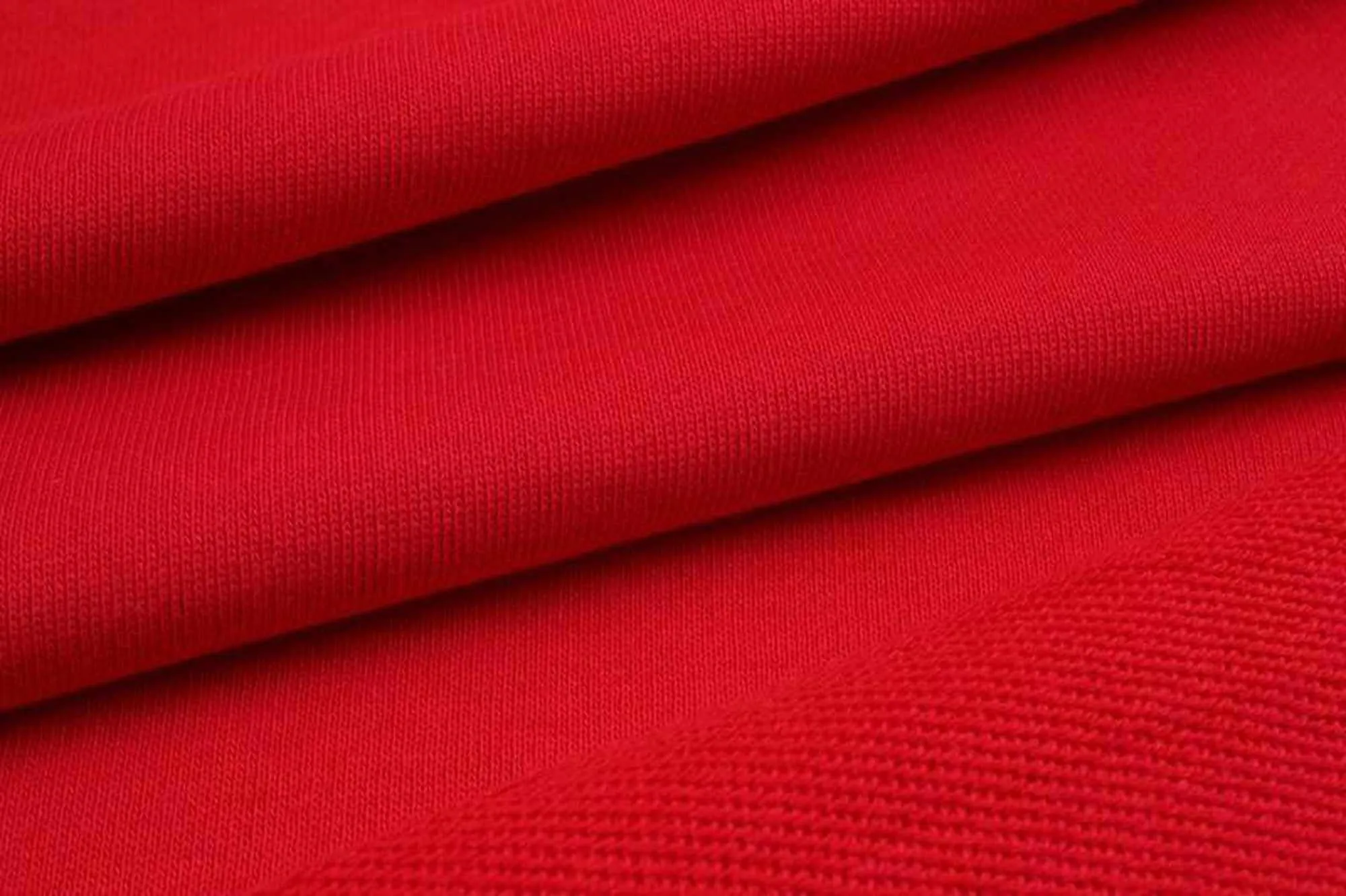 10 Mts Roll - Organic Cotton Fleece, Soft touch (Red) - OFFER: 8,99€/MT