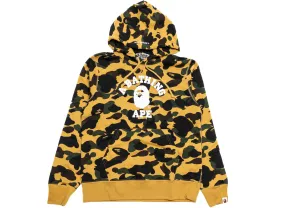 A Bathing Ape 1st Camo College Pullover Hoodie in Yellow