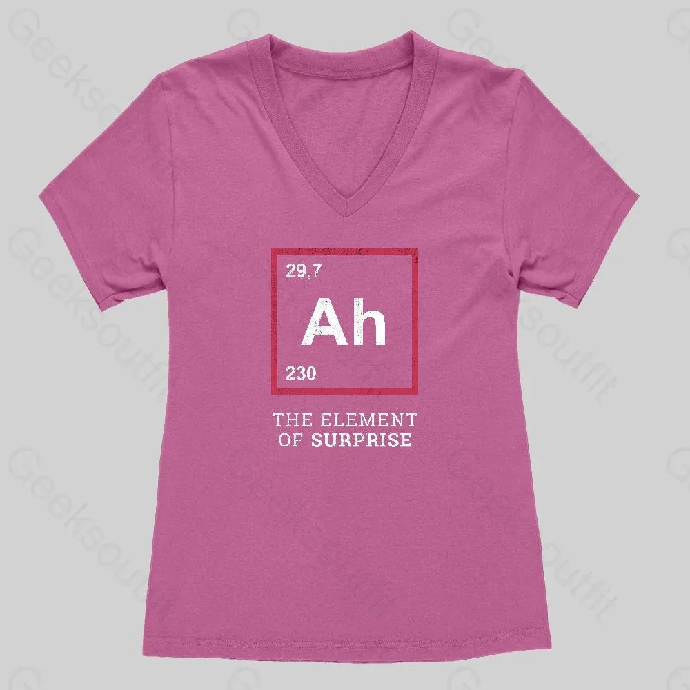 Ah! The Element Of Surprise Women's V-Neck T-shirt