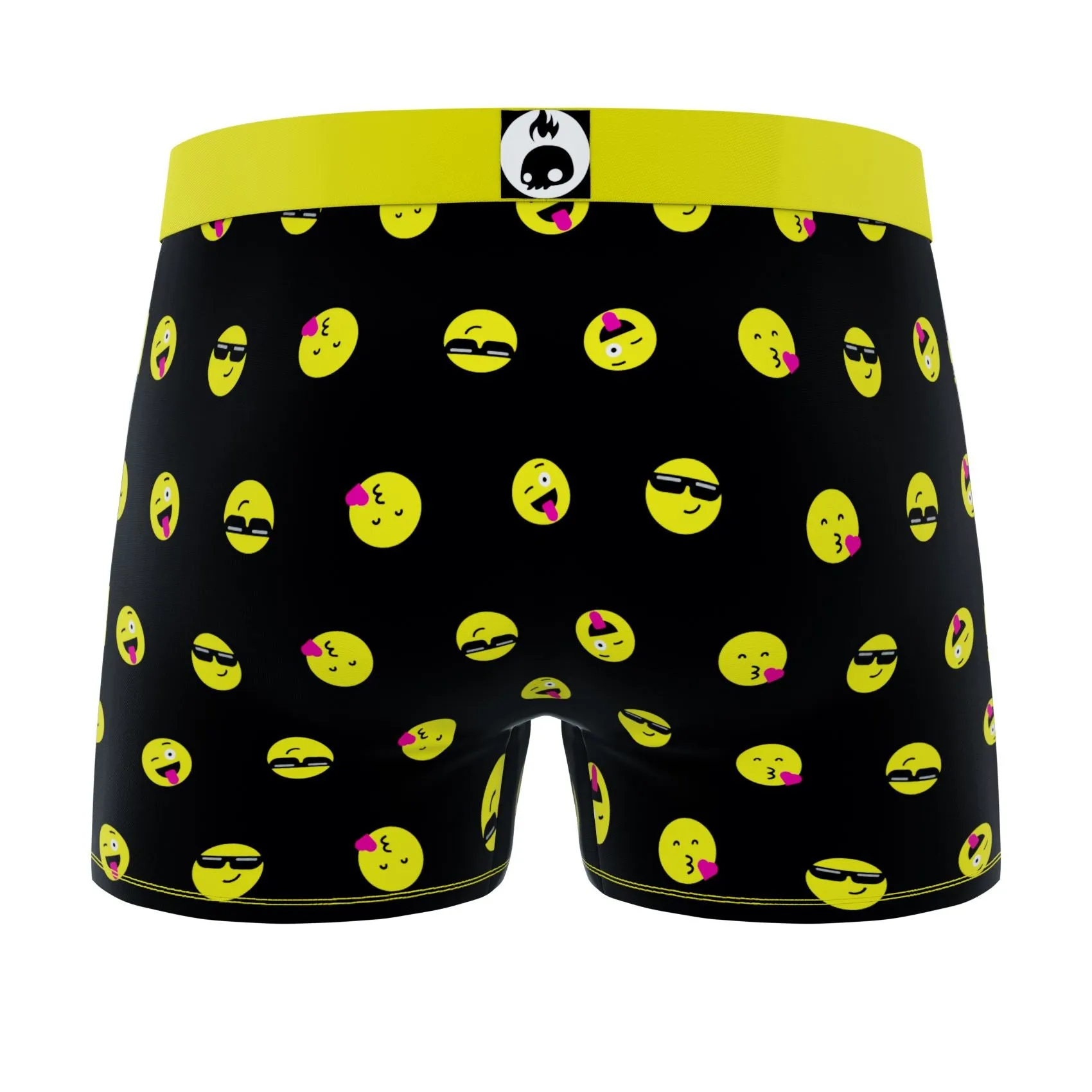 CRAZYBOXER Strawberries Smiley Men's Boxer Briefs (2 pack)