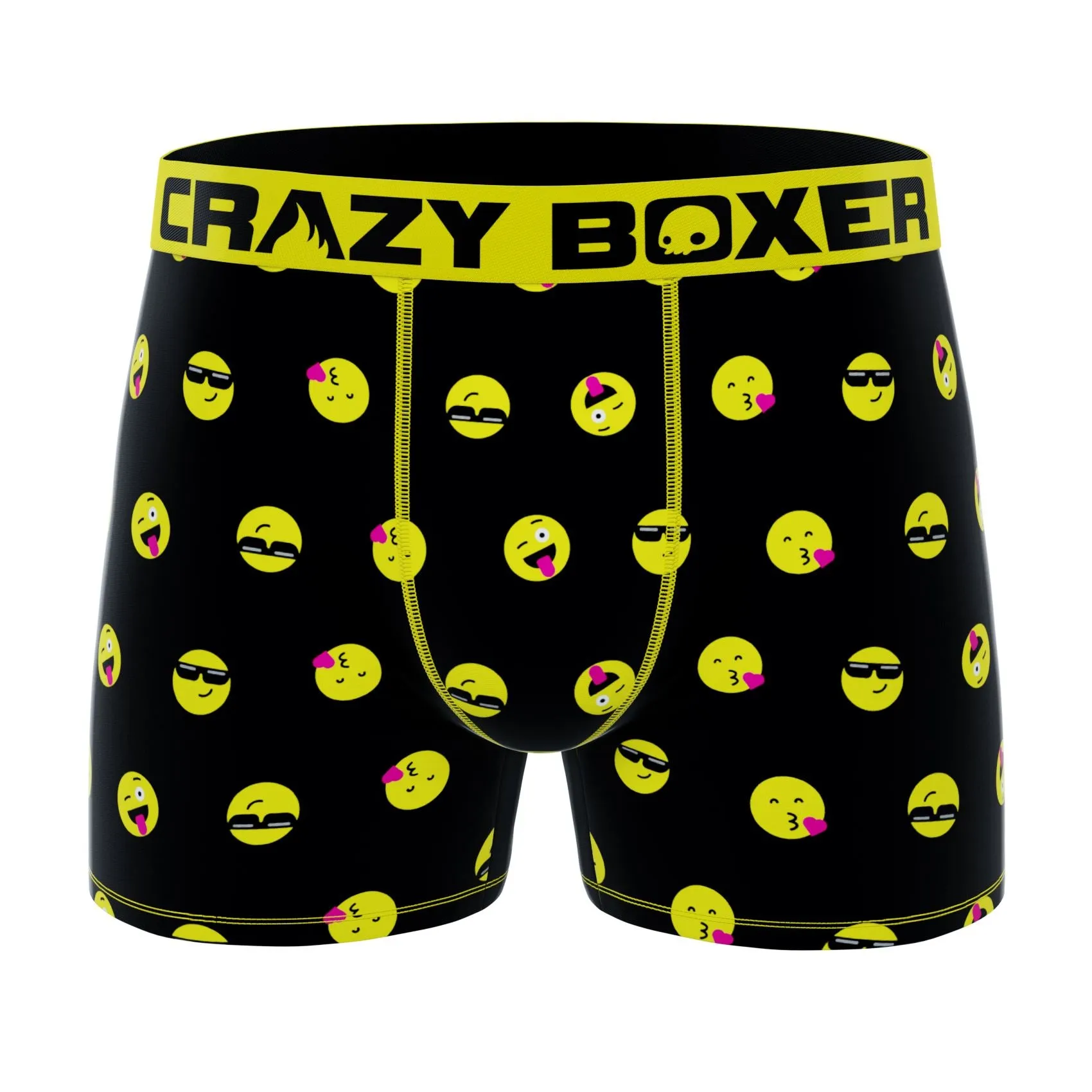 CRAZYBOXER Strawberries Smiley Men's Boxer Briefs (2 pack)