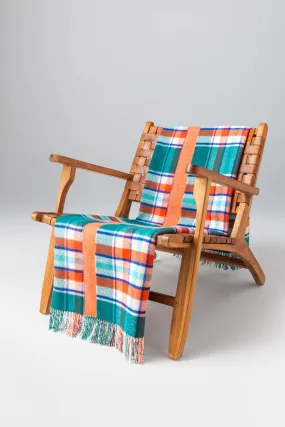 Double Face Check Lambswool Throw