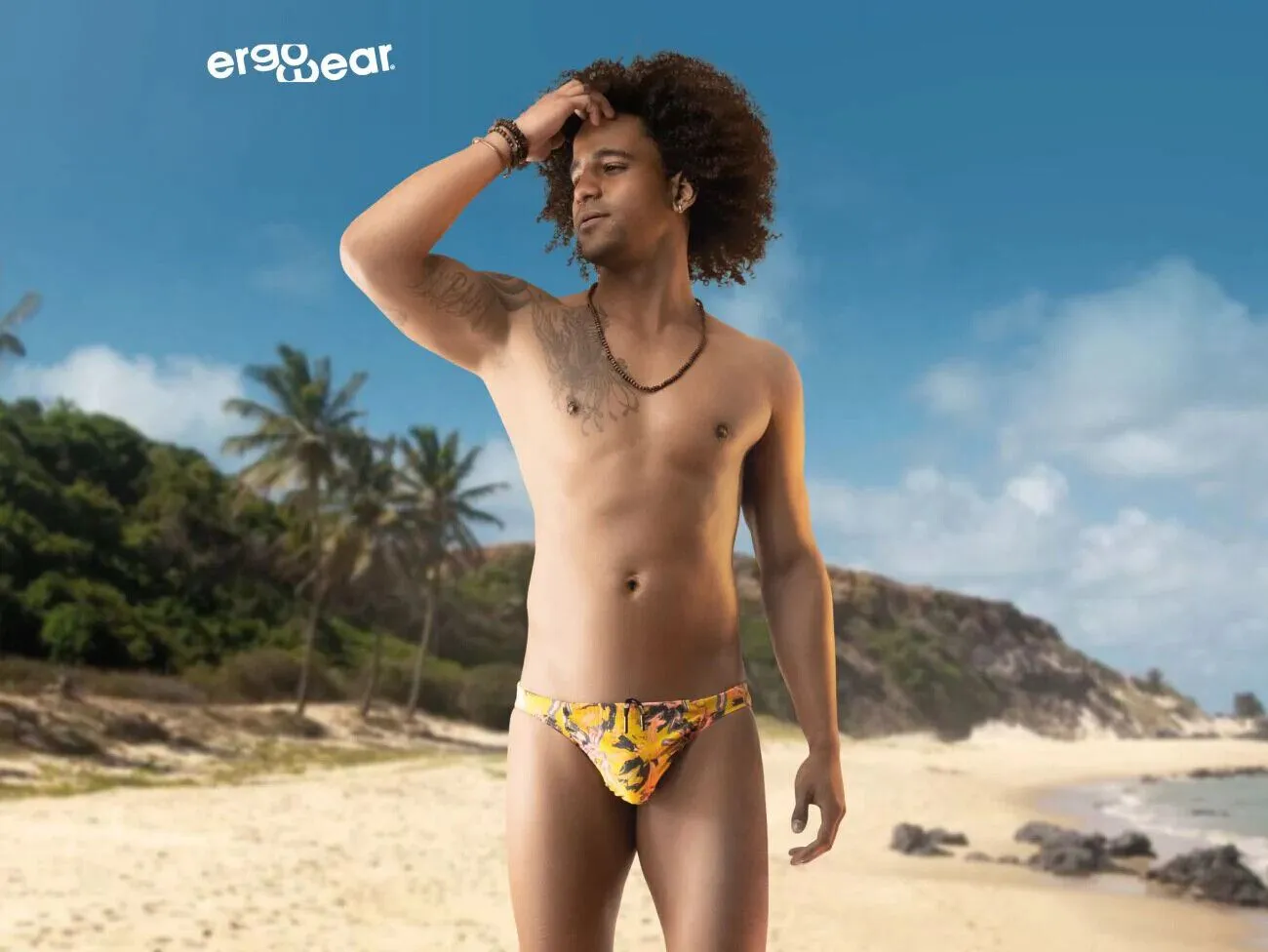 ErgoWear Swim Briefs FEEL Sleek and Stretchy Swimwear Yellow 1224 46