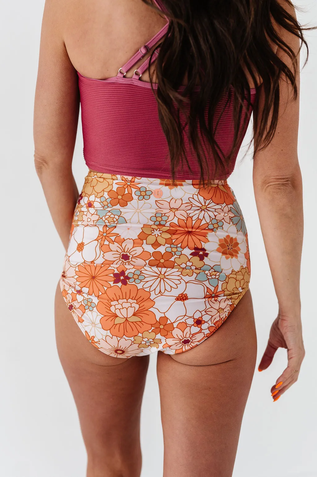 High Waisted Bottoms in Groovy Floral