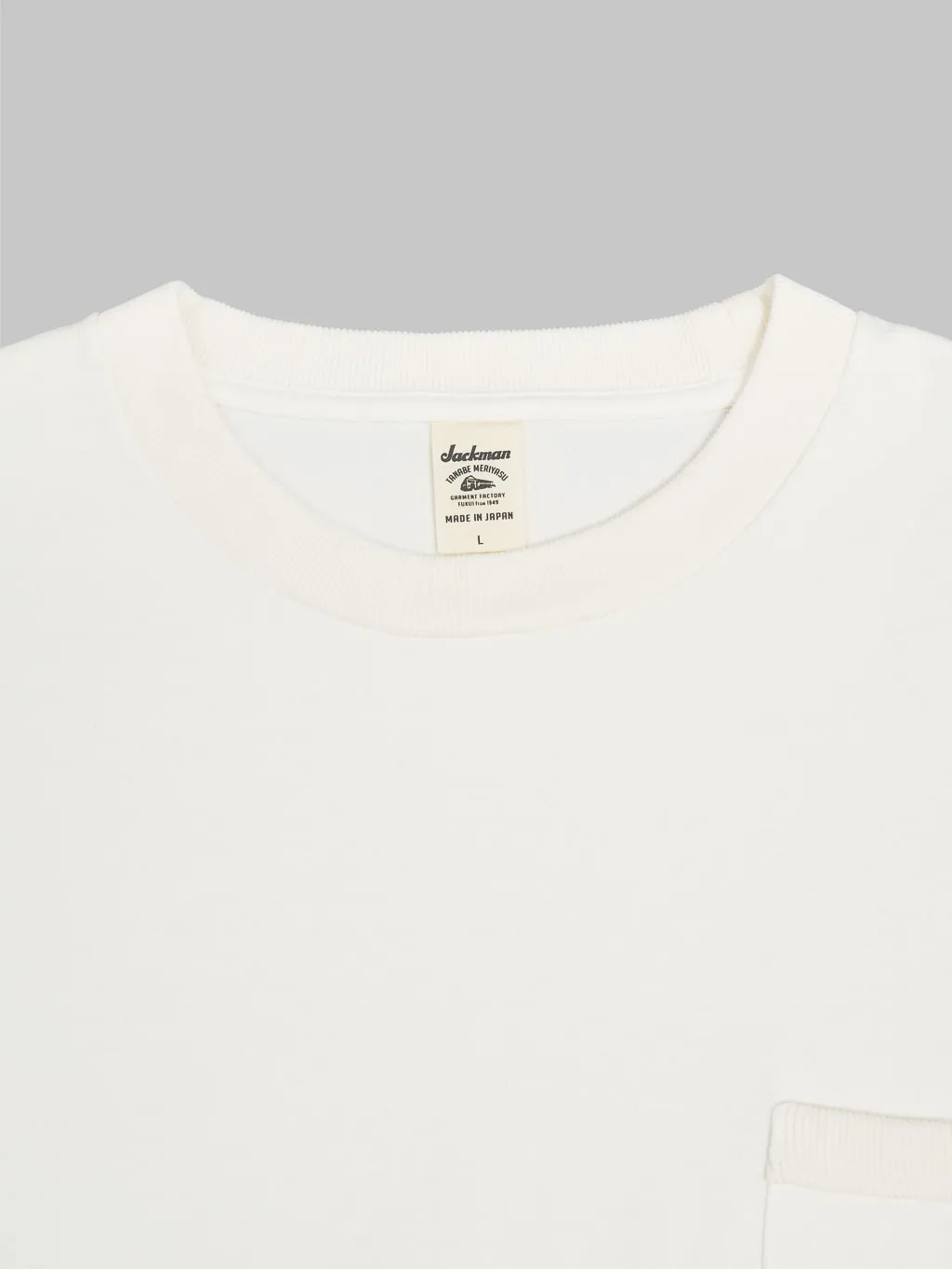 Jackman Dotsume Pocket T-Shirt Off White