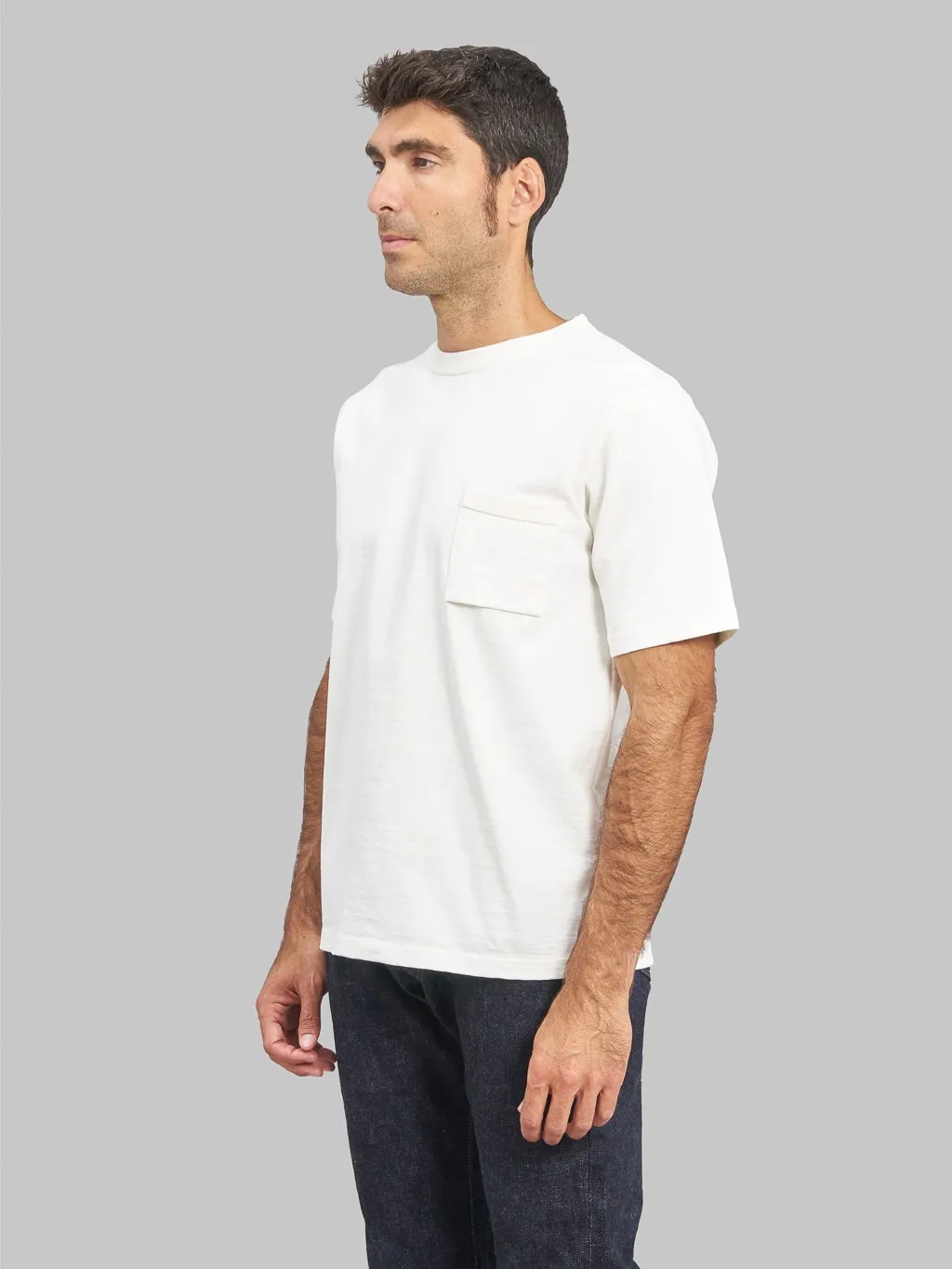 Jackman Dotsume Pocket T-Shirt Off White