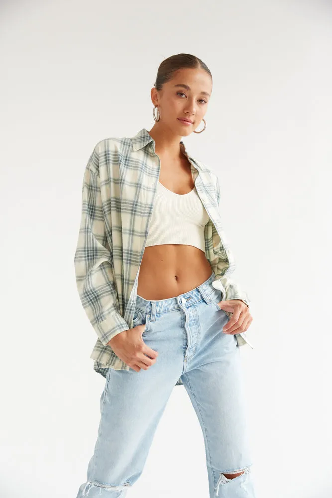 Jess Oversized Plaid Flannel Shirt