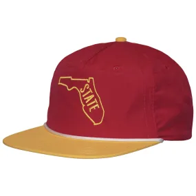 Legacy Vault State of Florida Design Adjustable Lightweight Snapback Cap - Cardinal/Gold