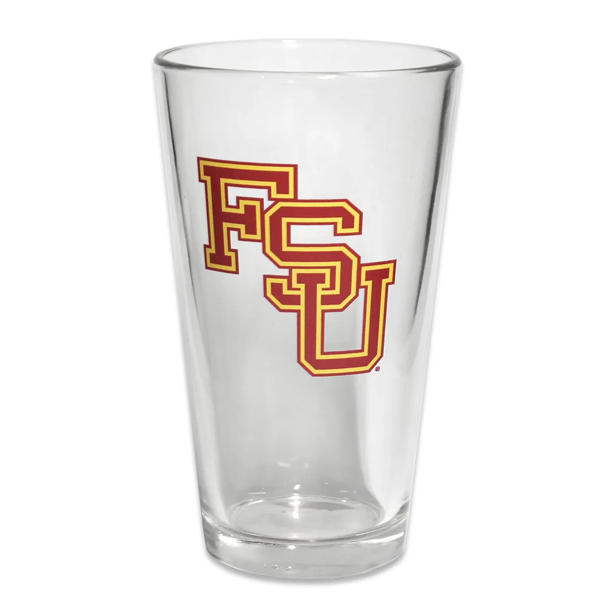 Logo Vault Stacked FSU Logo 16oz Pint Glass