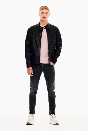 MEN'S SOFT VEGAN BIKE JACKET