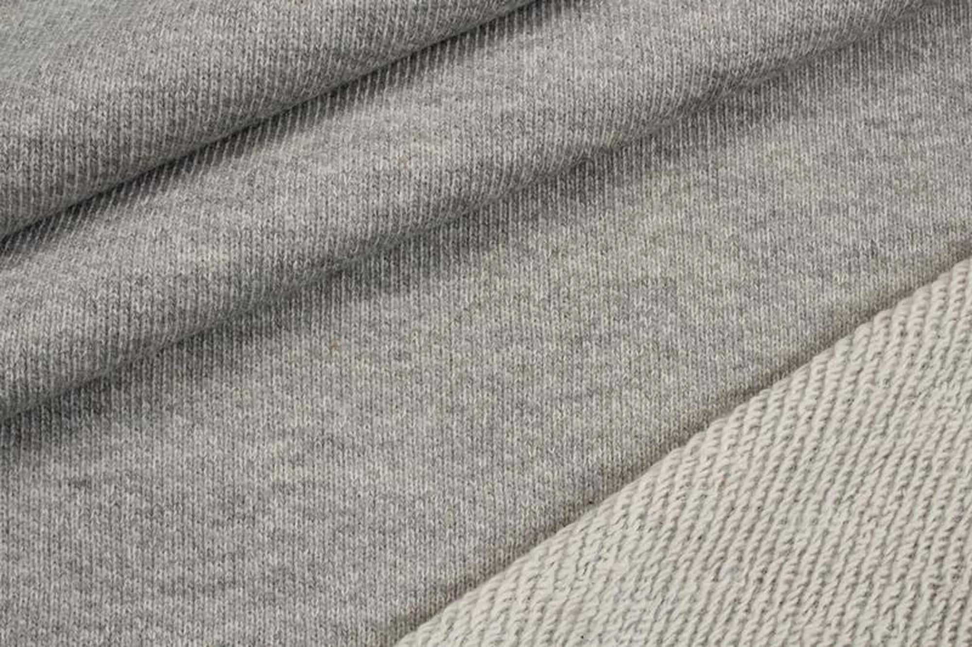 Organic Cotton Fleece, Soft touch - Light Grey