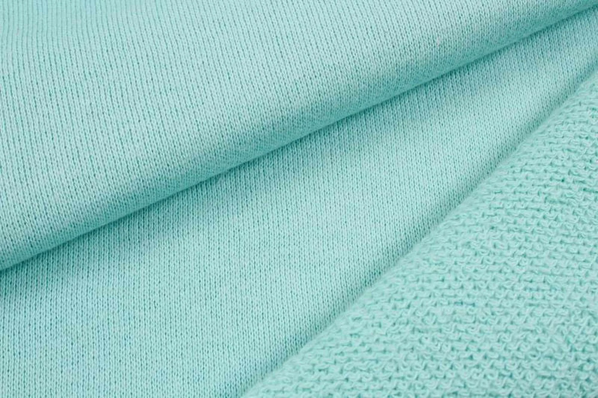 Organic Cotton Loopback Fleece - Mint green - EXTRA WIDE