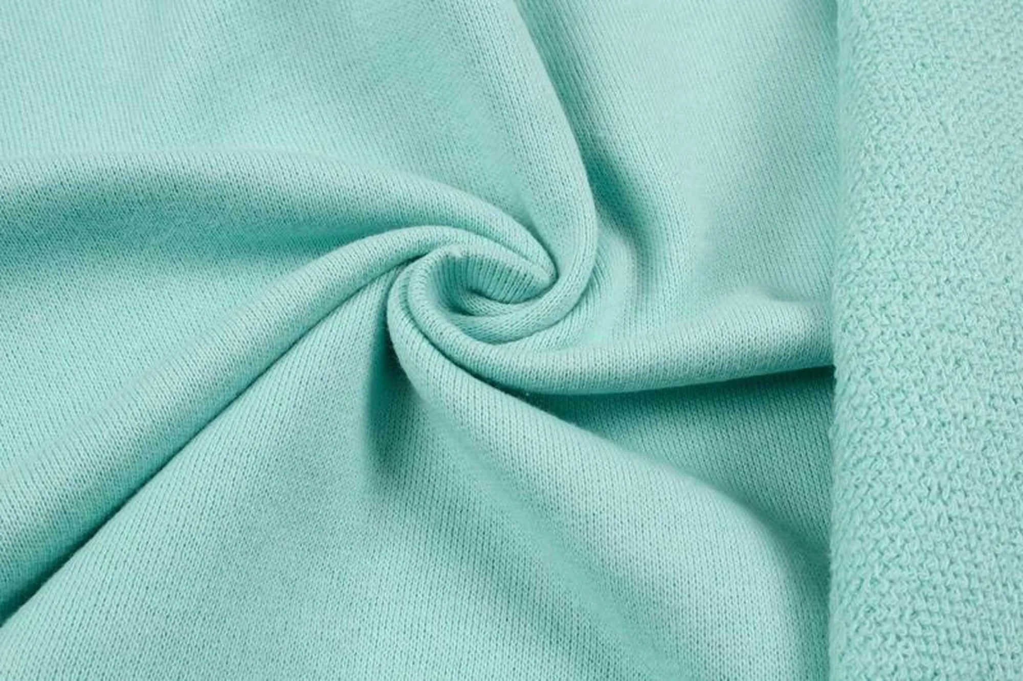 Organic Cotton Loopback Fleece - Mint green - EXTRA WIDE