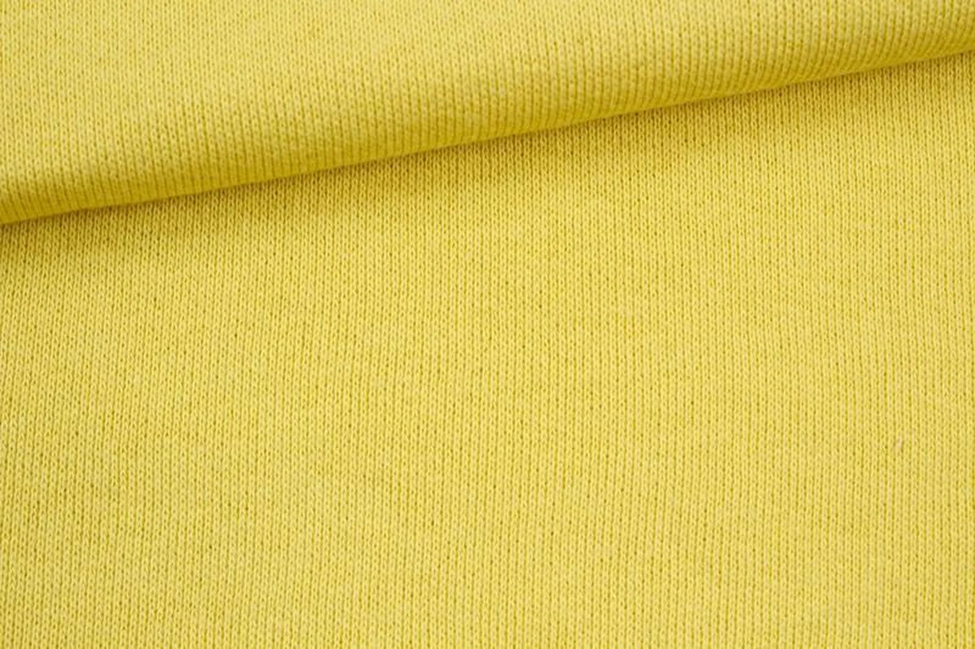 Organic Cotton Loopback Fleece - Yellow - EXTRA WIDE