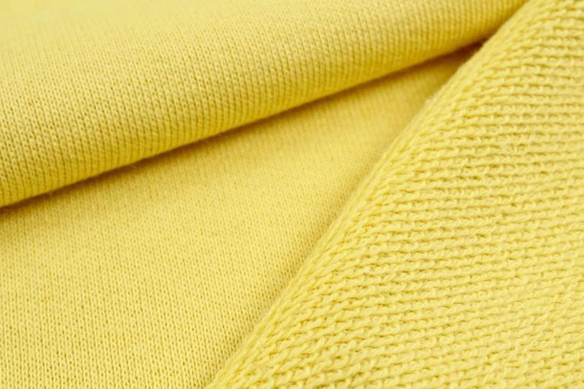 Organic Cotton Loopback Fleece - Yellow - EXTRA WIDE