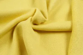 Organic Cotton Loopback Fleece - Yellow - EXTRA WIDE