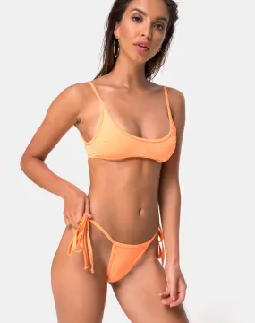 Riskita Bikini Bottom in Highlighter Orange