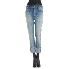 Skinny Mid-Waist Jeans In Santa Monica Blue Denim