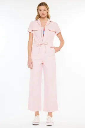 Summer Pink Wide Leg Jumpsuit