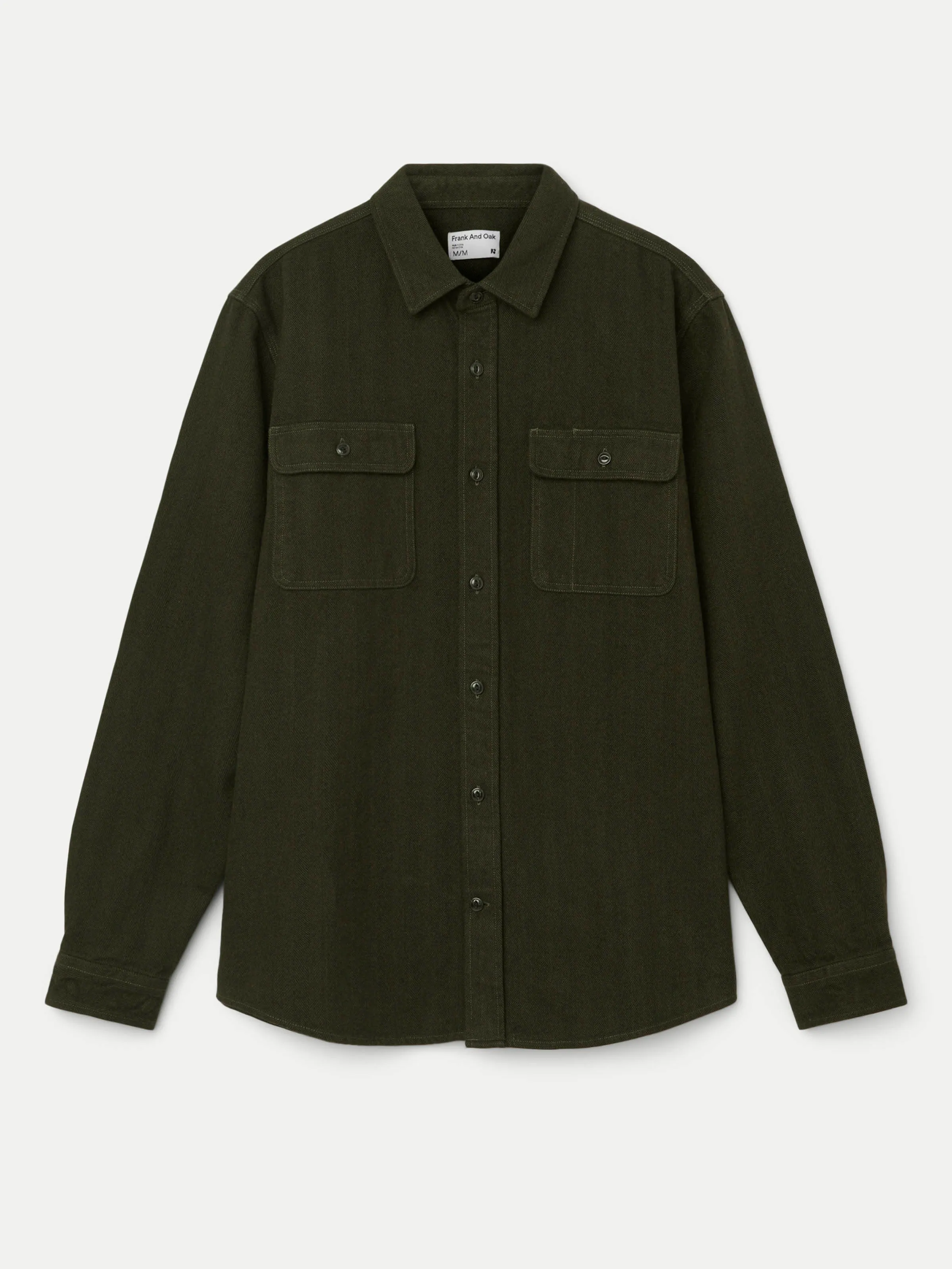 The Heavy Flannel Shirt in Dark Green