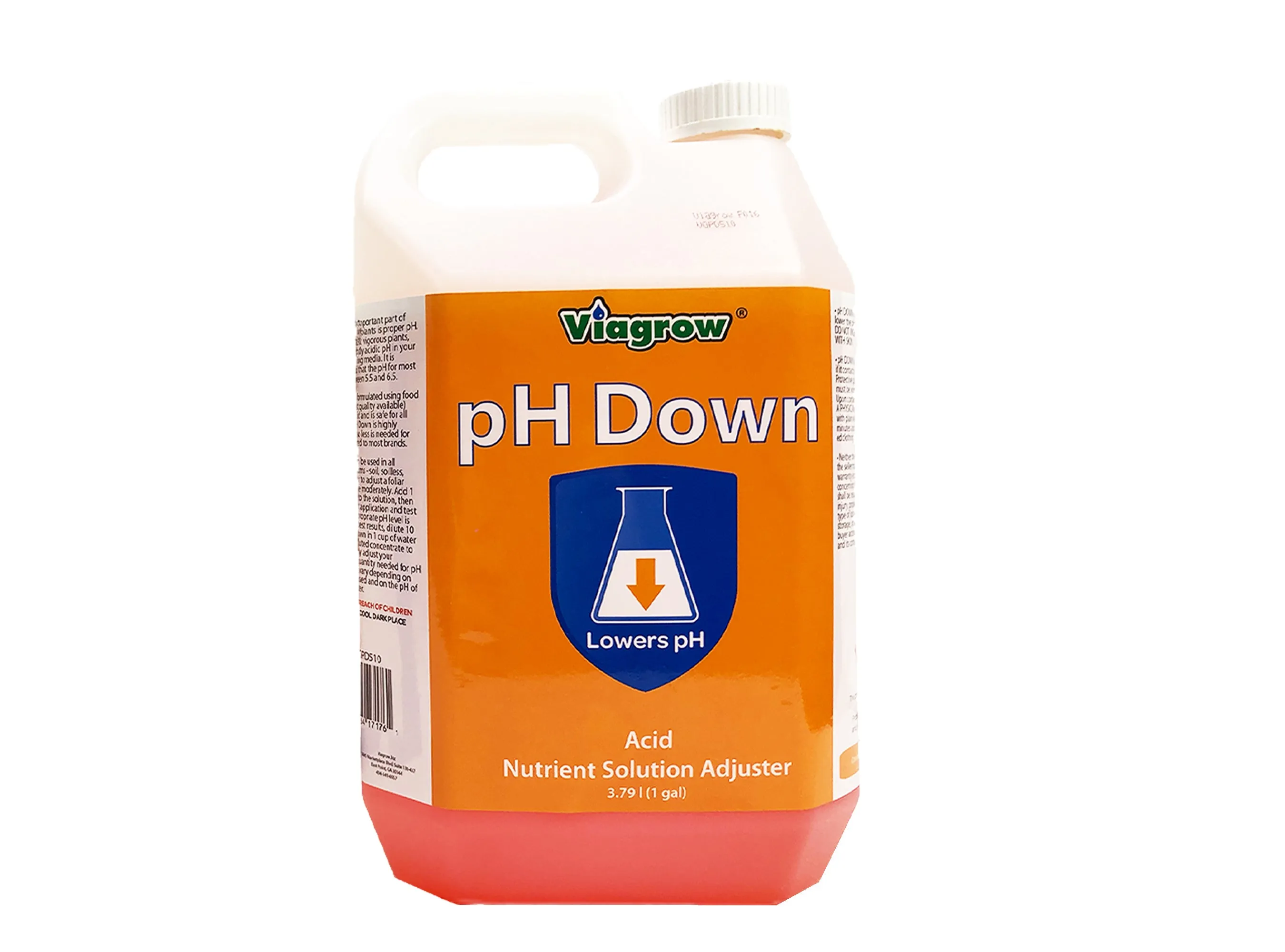 Viagrow 1 Gallon pH Down Liquid Nutrient Adjusting Solution - Acid (Case of 6)