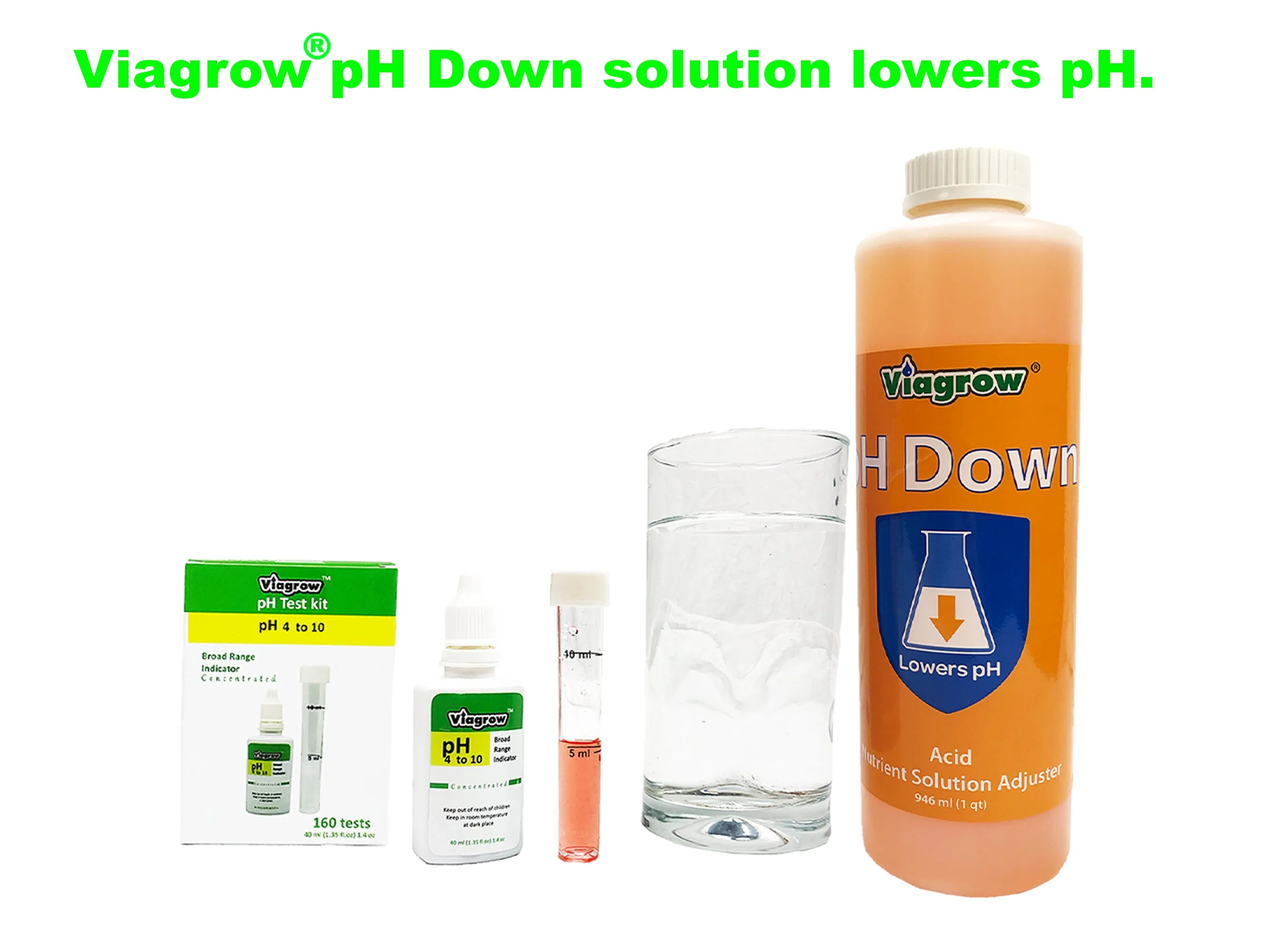 Viagrow 1QT. pH Down Liquid Nutrient Adjusting Solution - Acid (EA)