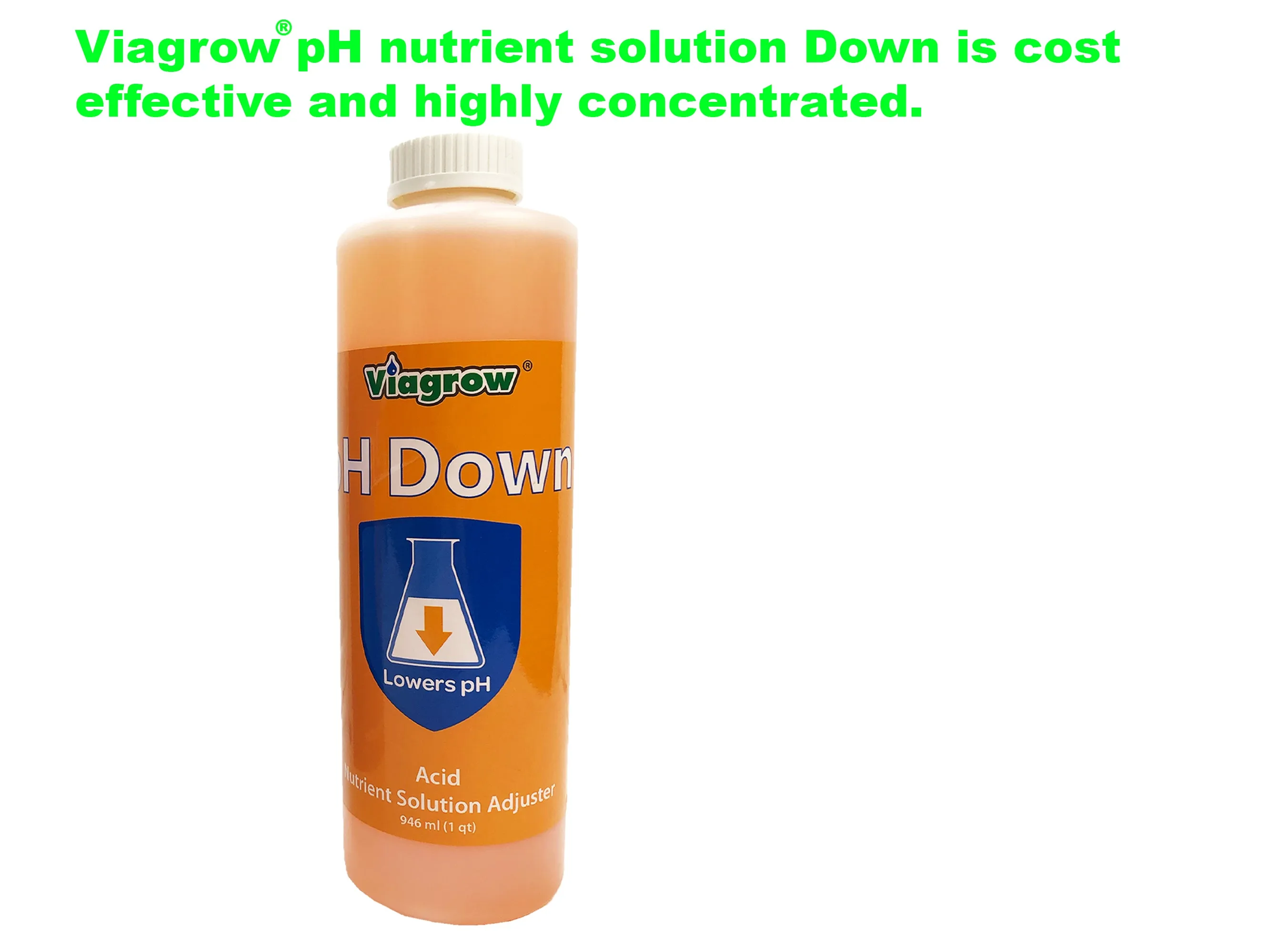 Viagrow 1QT. pH Down Liquid Nutrient Adjusting Solution - Acid (EA)