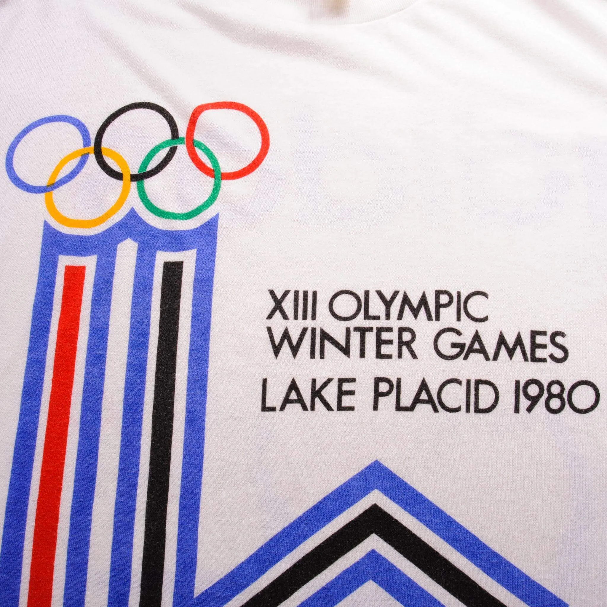 VINTAGE ADIDAS XIII OLYMPIC WINTER GAMES TEE SHIRT 1980 SIZE MEDIUM