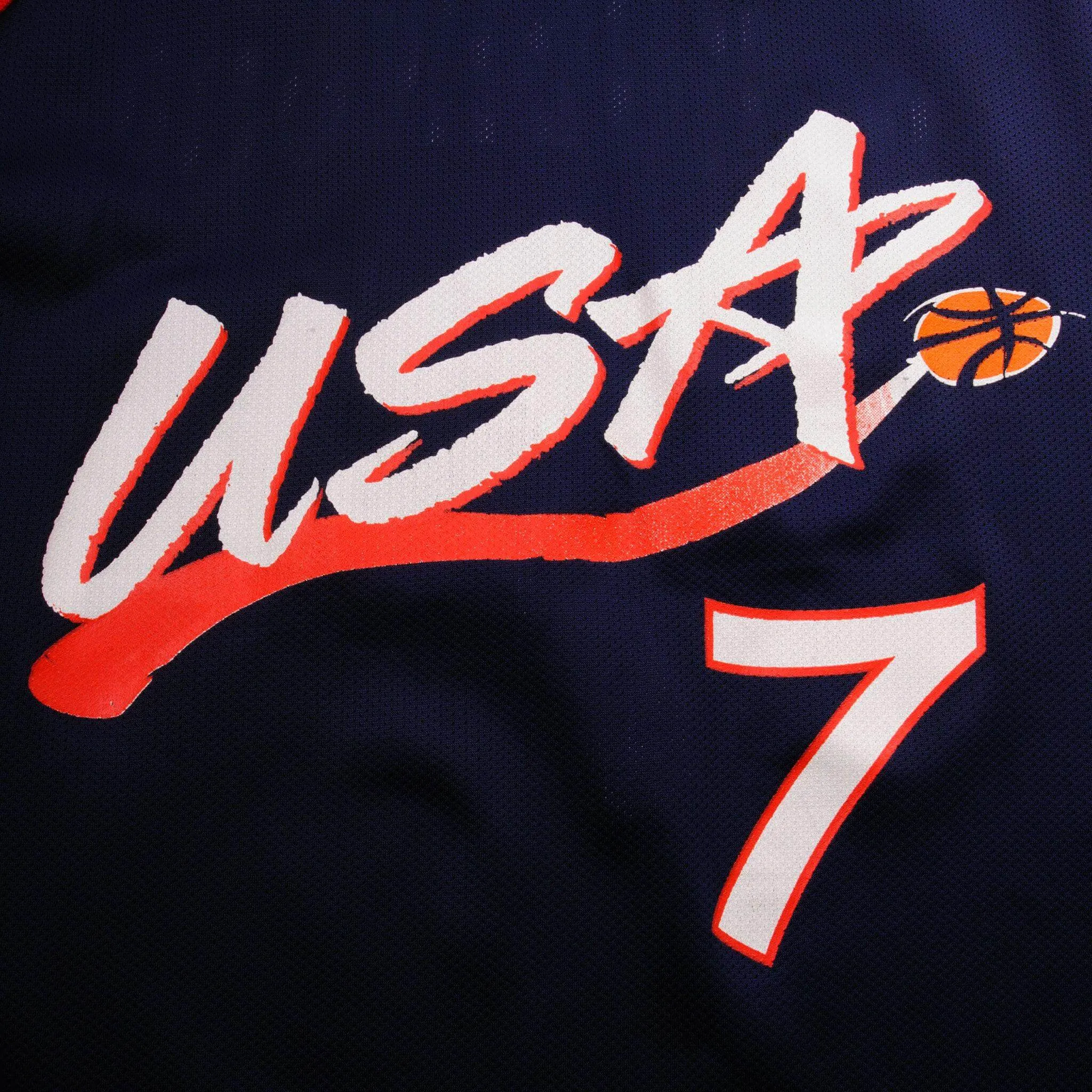 VINTAGE CHAMPION TEAM USA BASKETBALL D ROBINSON 7 JERSEY 1996 SIZE LARGE MADE IN USA