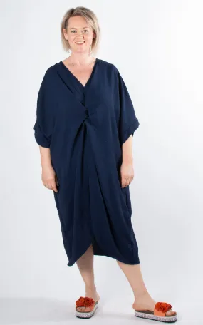 Whoopi V-Neck Dress | Navy